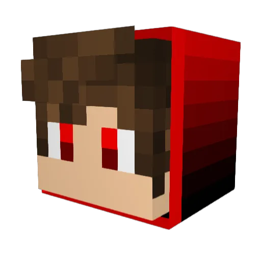 RusGamerMixyt Minecraft avatar head, 3D render