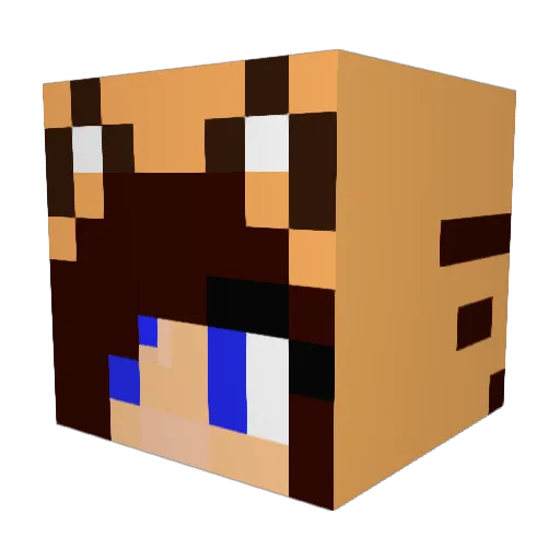 Ruschy Minecraft avatar head, 3D render