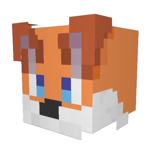 RuseUwU Minecraft avatar head, 3D render