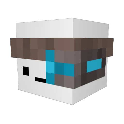 Ruseen Minecraft avatar head, 3D render