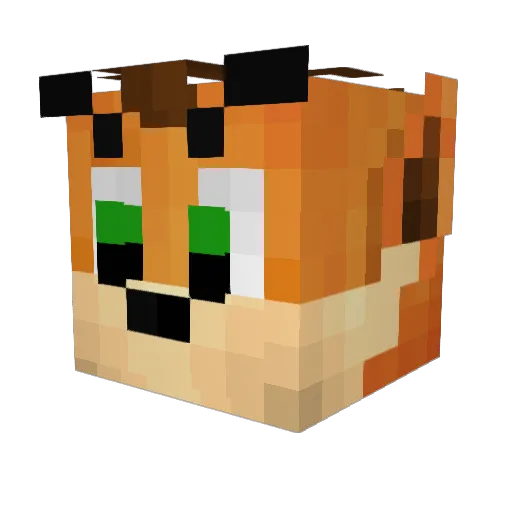 Rush88 Minecraft avatar head, 3D render