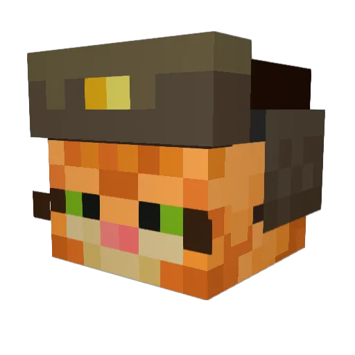 RushInBoo Minecraft avatar head, 3D render