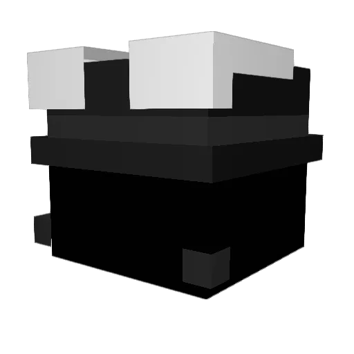 RushTM Minecraft avatar head, 3D render