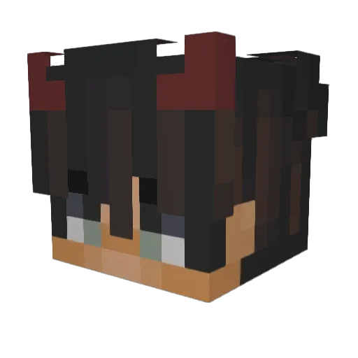 RushWTF Minecraft avatar head, 3D render