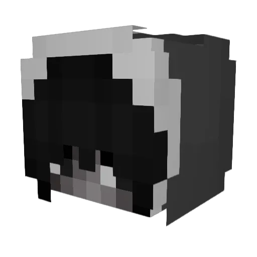 Rushcliper Minecraft avatar head, 3D render