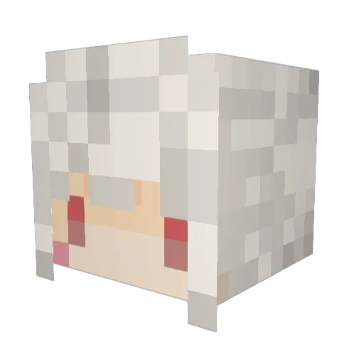 Rushi_sky Minecraft avatar head, 3D render