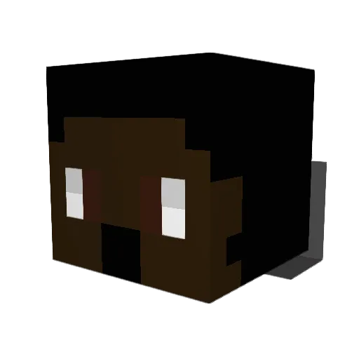 Rushygamer Minecraft avatar head, 3D render