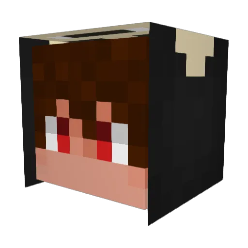Rusiek Minecraft avatar head, 3D render