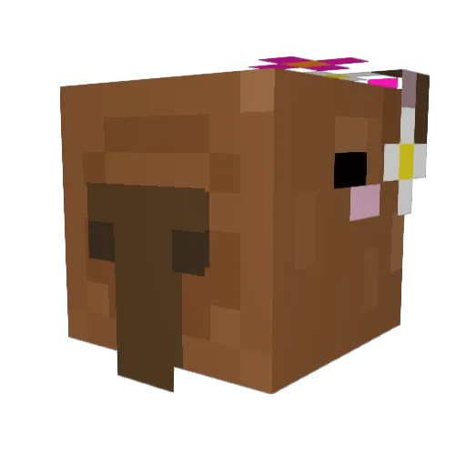 RusinaLokki Minecraft avatar head, 3D render