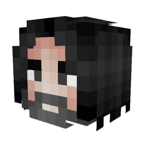 RuskaRoma Minecraft avatar head, 3D render