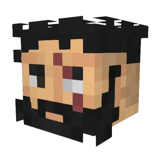 Ruska_Vuitton Minecraft avatar head, 3D render