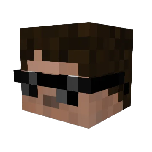 RuskyShapka Minecraft avatar head, 3D render