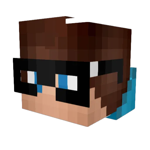 RuslanSalivka Minecraft avatar head, 3D render