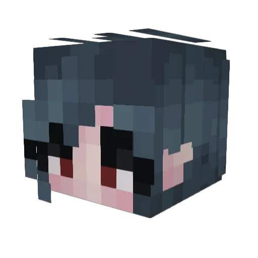 RuslanaShark Minecraft avatar head, 3D render