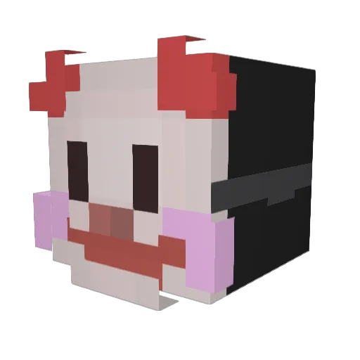 Rusneg Minecraft avatar head, 3D render