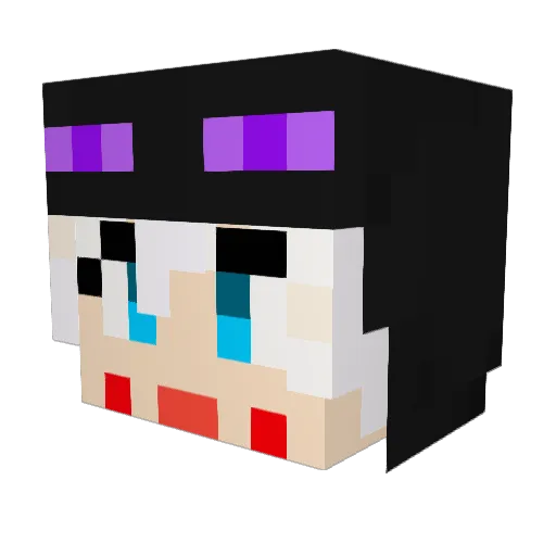 Rusomnia Minecraft avatar head, 3D render
