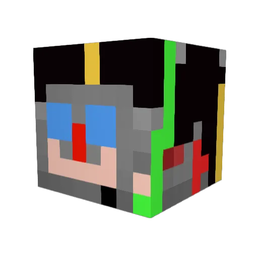RussJenkins Minecraft avatar head, 3D render