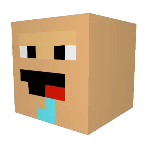 RussSpi Minecraft avatar head, 3D render