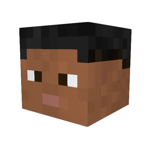 RussWB0 Minecraft avatar head, 3D render