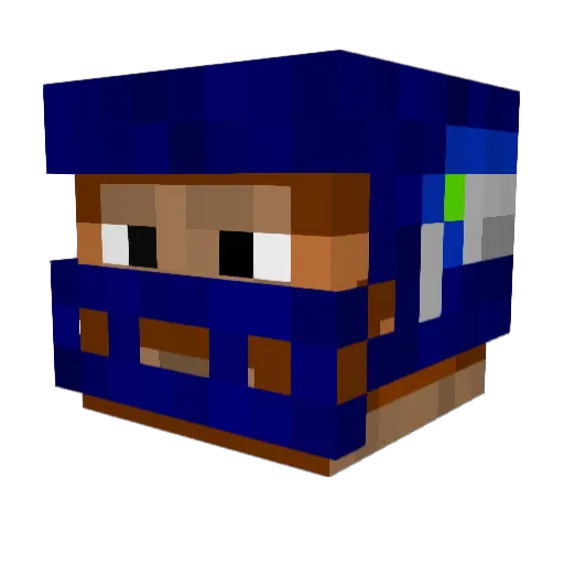 RussWilson3 Minecraft avatar head, 3D render