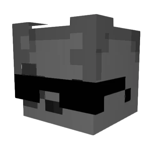Russell Minecraft avatar head, 3D render