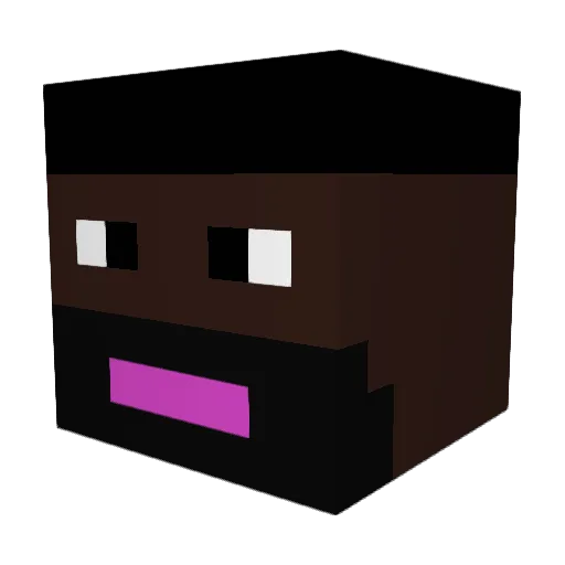 RussellBoi Minecraft avatar head, 3D render