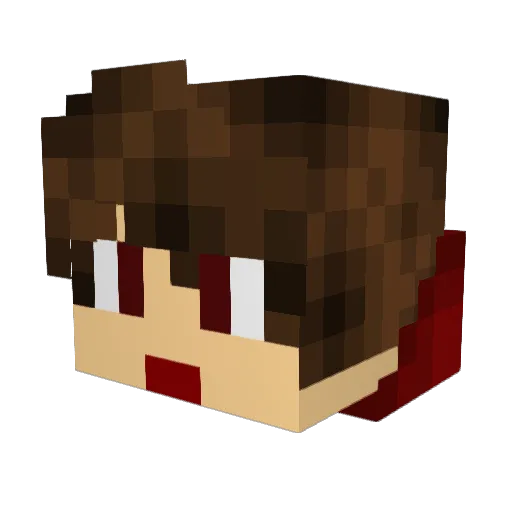RussellRock Minecraft avatar head, 3D render