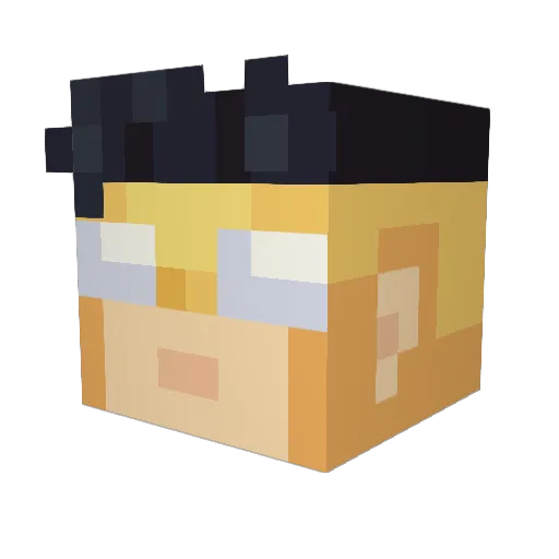 RussellTheRock Minecraft avatar head, 3D render