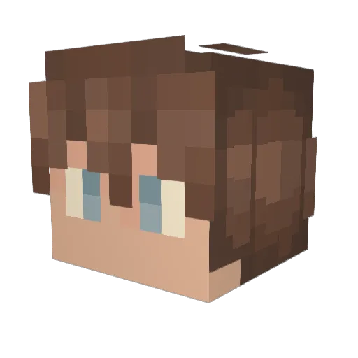 Russeste Minecraft avatar head, 3D render