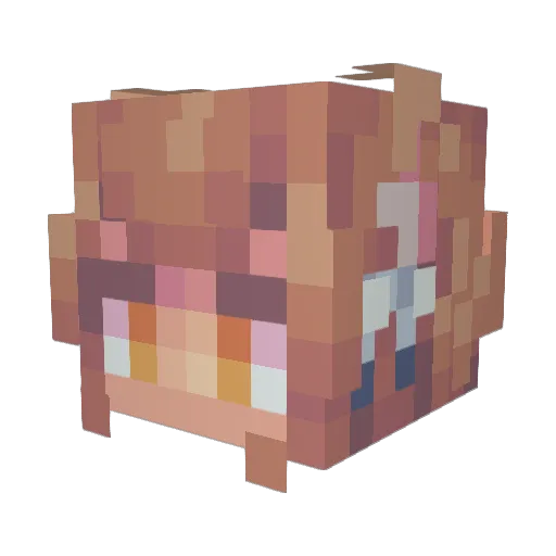 Russet543 Minecraft avatar head, 3D render