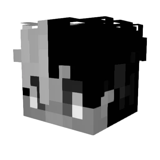 Russev_ Minecraft avatar head, 3D render