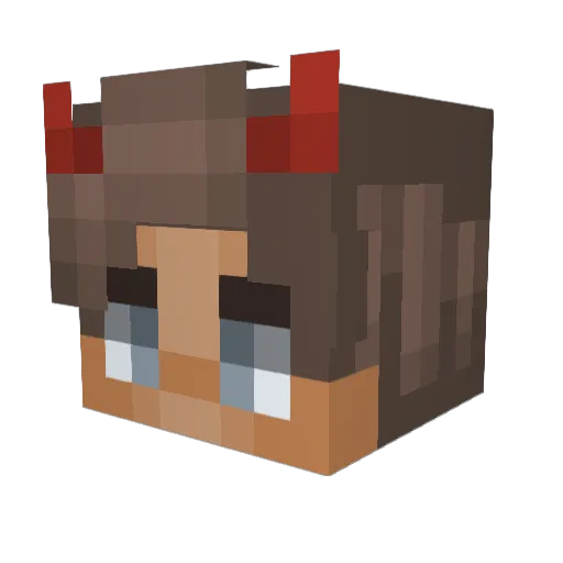 RussianBanana Minecraft avatar head, 3D render