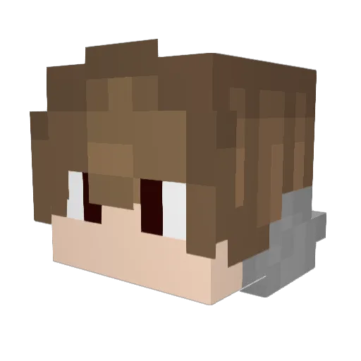 RussianBlitzer Minecraft avatar head, 3D render