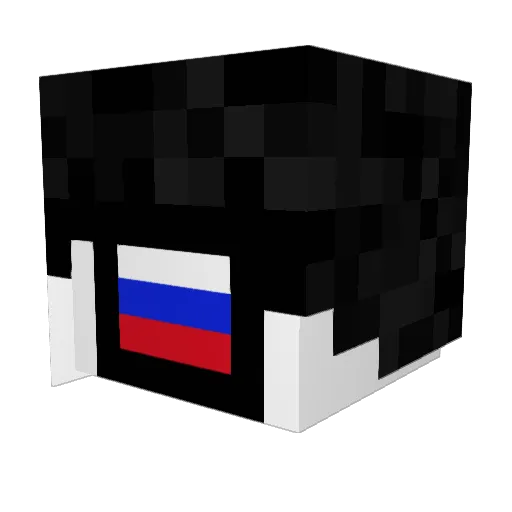 RussianCashier Minecraft avatar head, 3D render