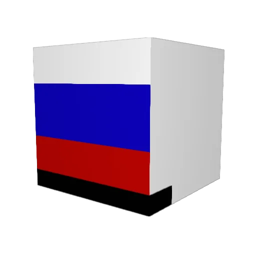 RussianGaming Minecraft avatar head, 3D render