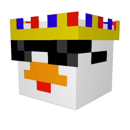 RussianSupporter Minecraft avatar head, 3D render
