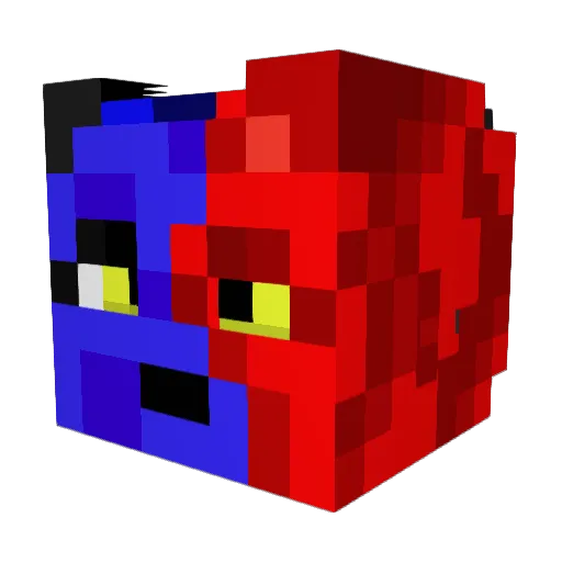 Russian_KD Minecraft avatar head, 3D render