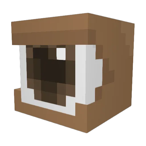 Russssty Minecraft avatar head, 3D render