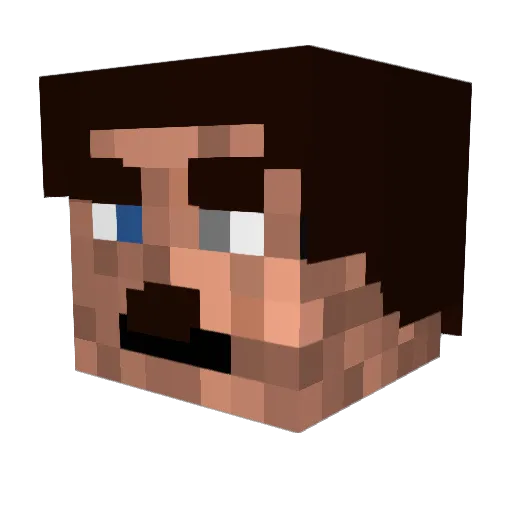 Russter500 Minecraft avatar head, 3D render