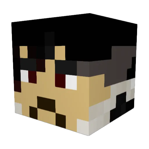 Russton Minecraft avatar head, 3D render