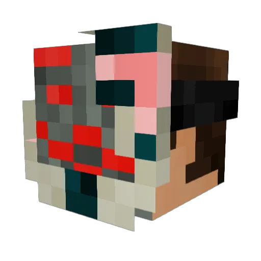 RustBucket0715 Minecraft avatar head, 3D render