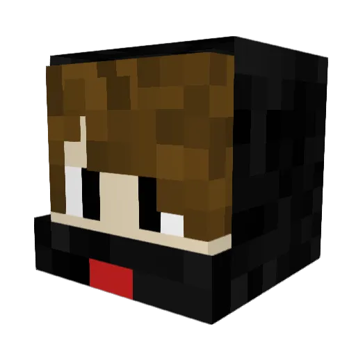 RustGermany Minecraft avatar head, 3D render