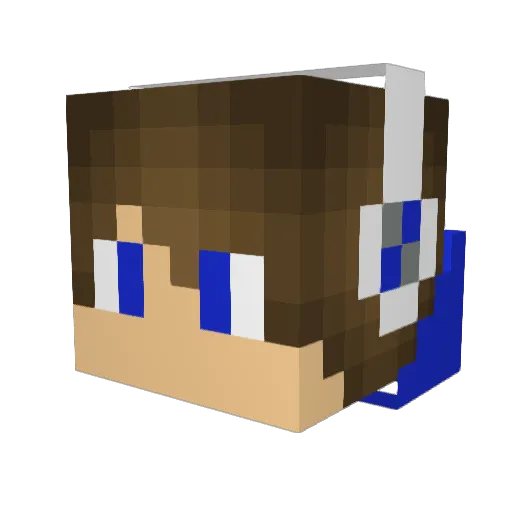 RustPlays_ Minecraft avatar head, 3D render