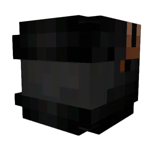 RustPulsed Minecraft avatar head, 3D render