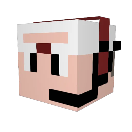 Rust_999 Minecraft avatar head, 3D render