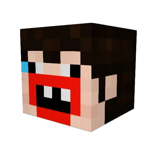 Rustam1511 Minecraft avatar head, 3D render