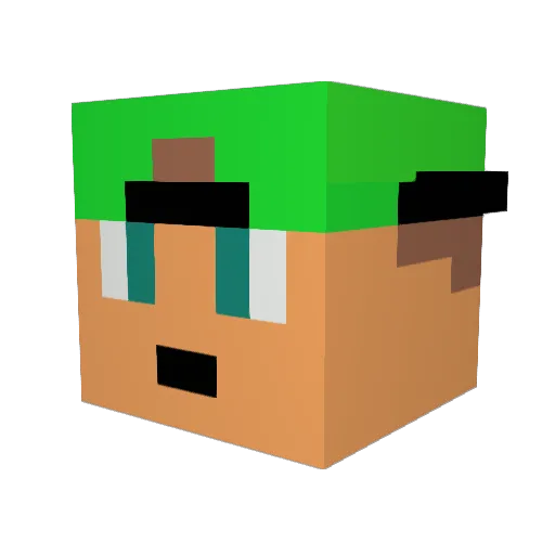 RustamSpazz Minecraft avatar head, 3D render