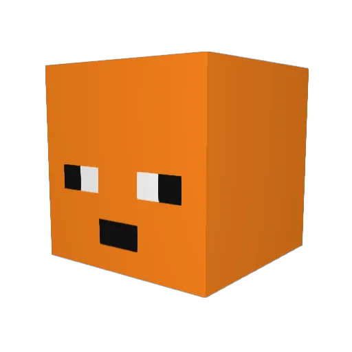 Rustdum Minecraft avatar head, 3D render