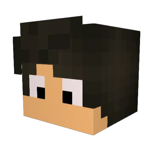 RustedApples Minecraft avatar head, 3D render