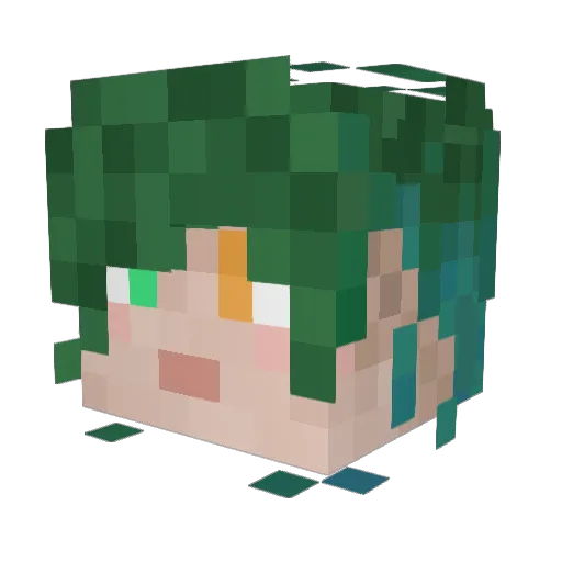 RustedEmber Minecraft avatar head, 3D render